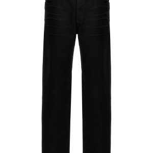 Crinkled effect jeans