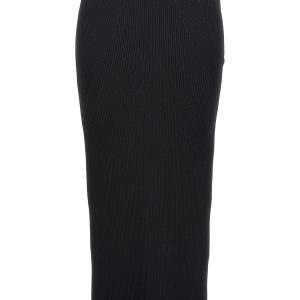 Ribbed midi skirt