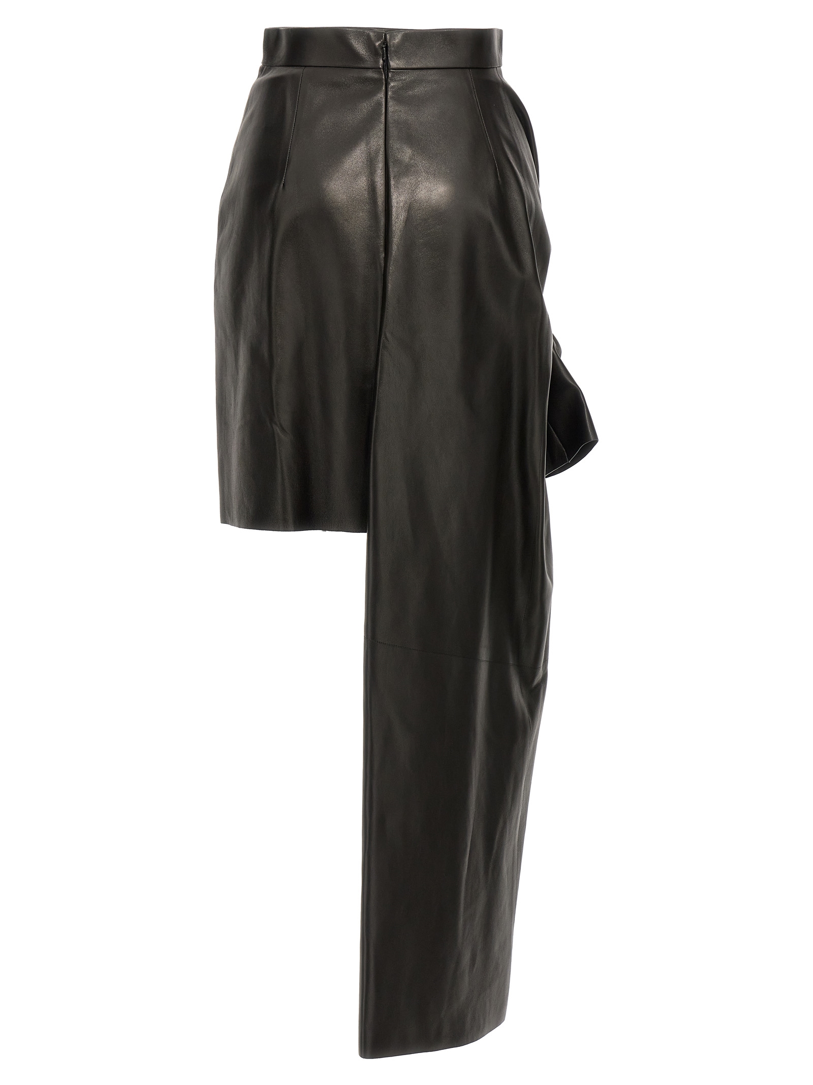 Maxi bow leather skirt - immagine 2