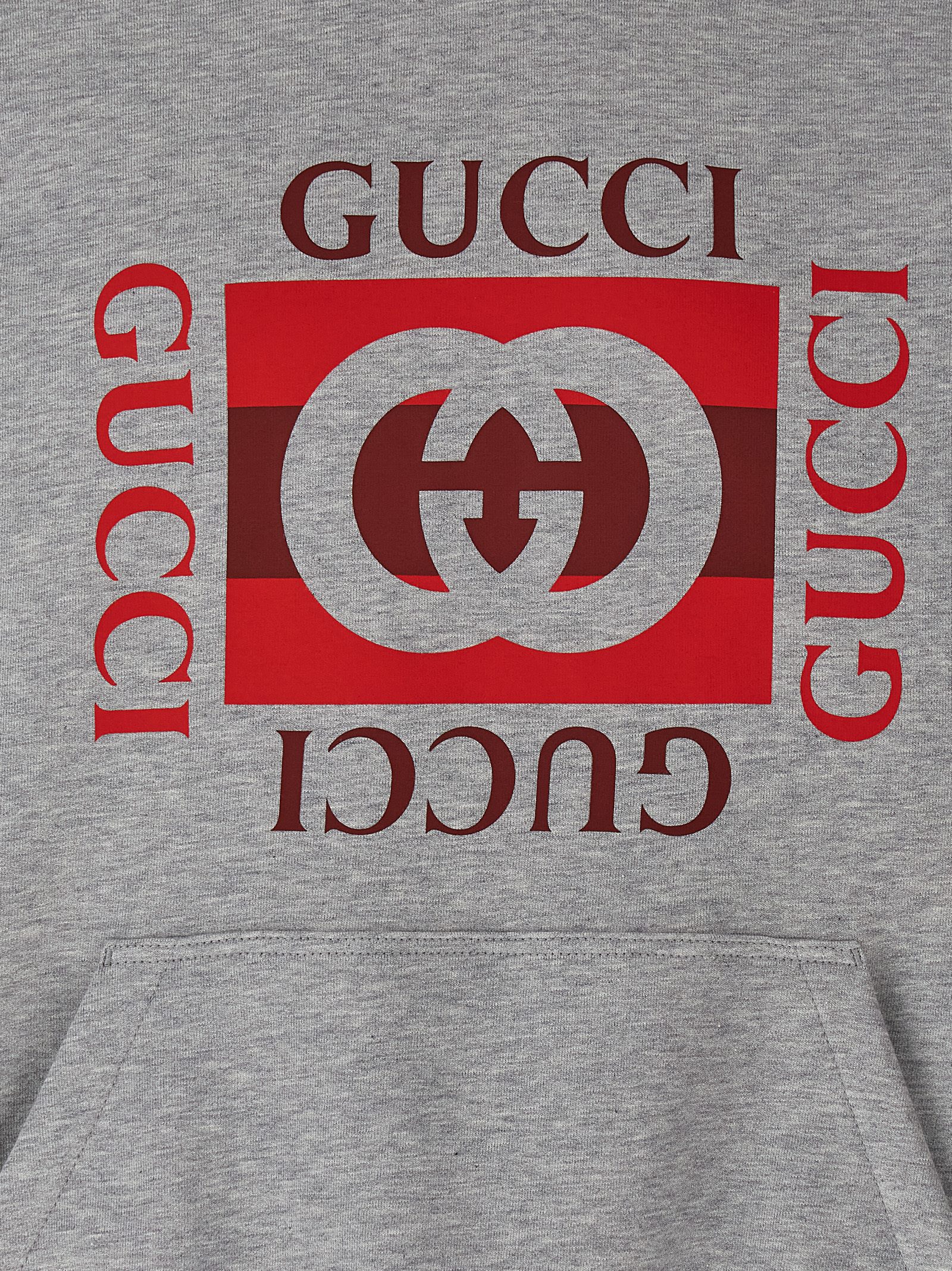 'Gucci Incrocio GG' print hoodie - immagine 4