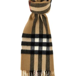 Check cashmere scarf