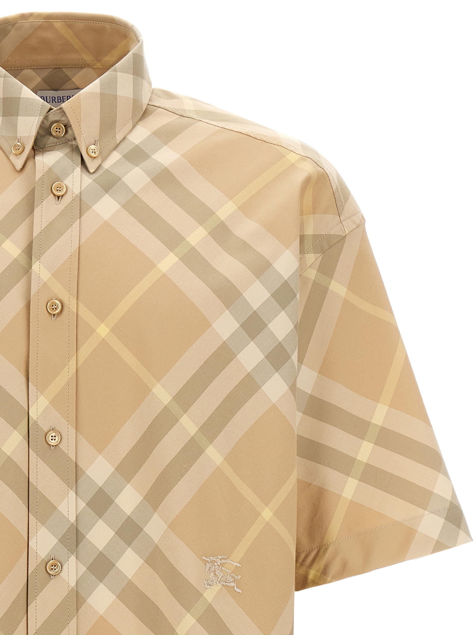 Logo embroidery check shirt - immagine 3