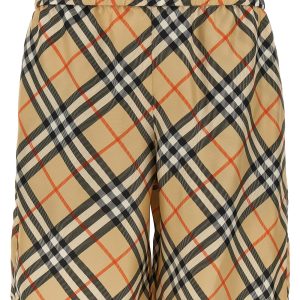 Check silk bermuda shorts