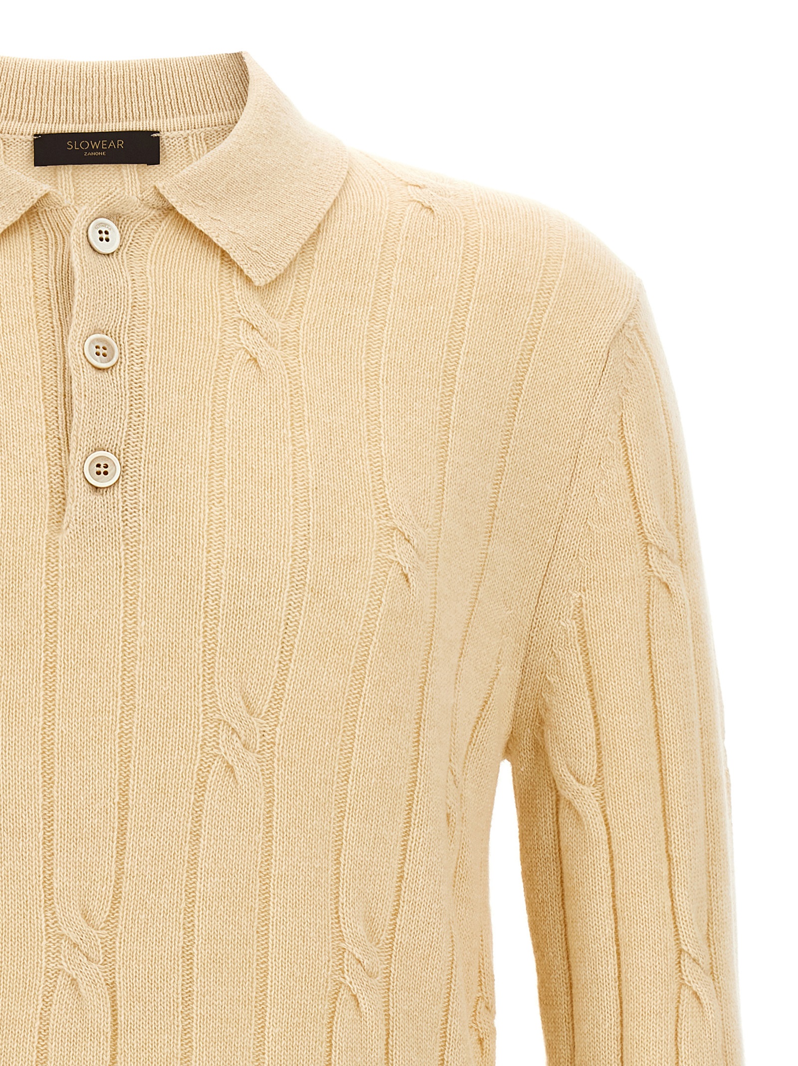 Braided wool polo shirt - immagine 3