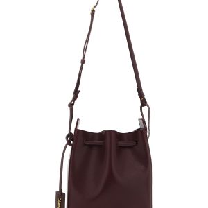 Leather bucket bag