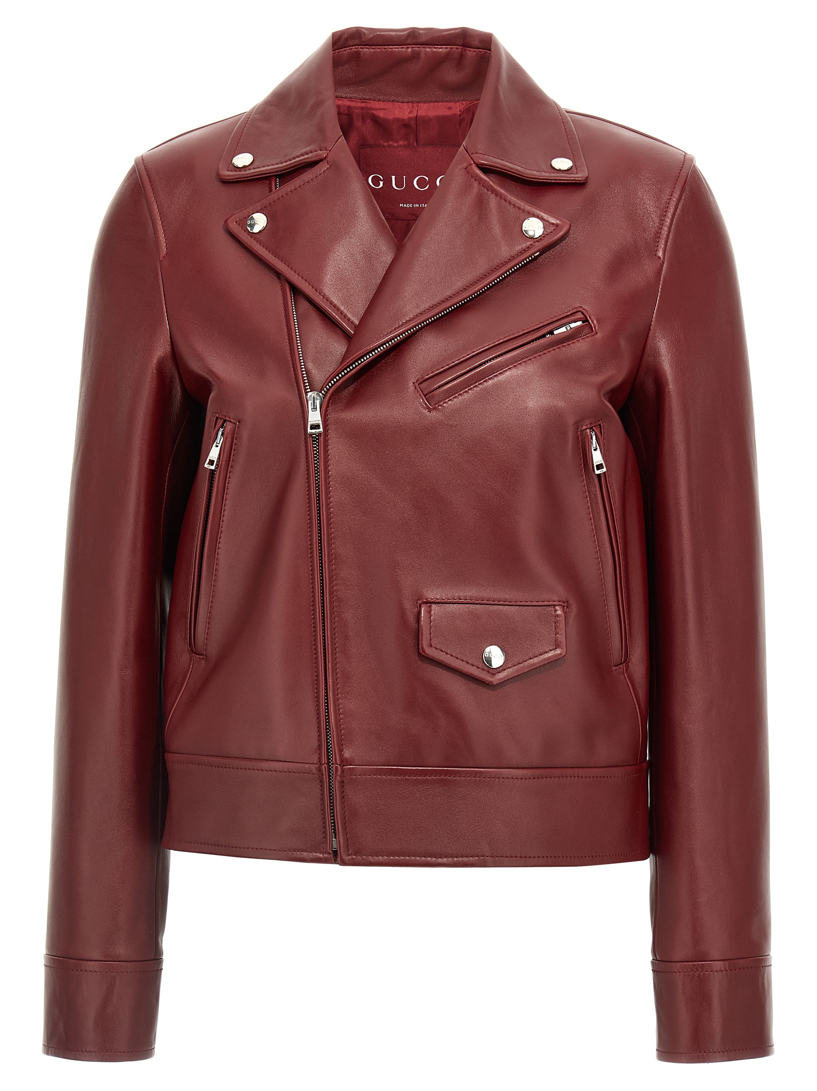 Leather biker jacket