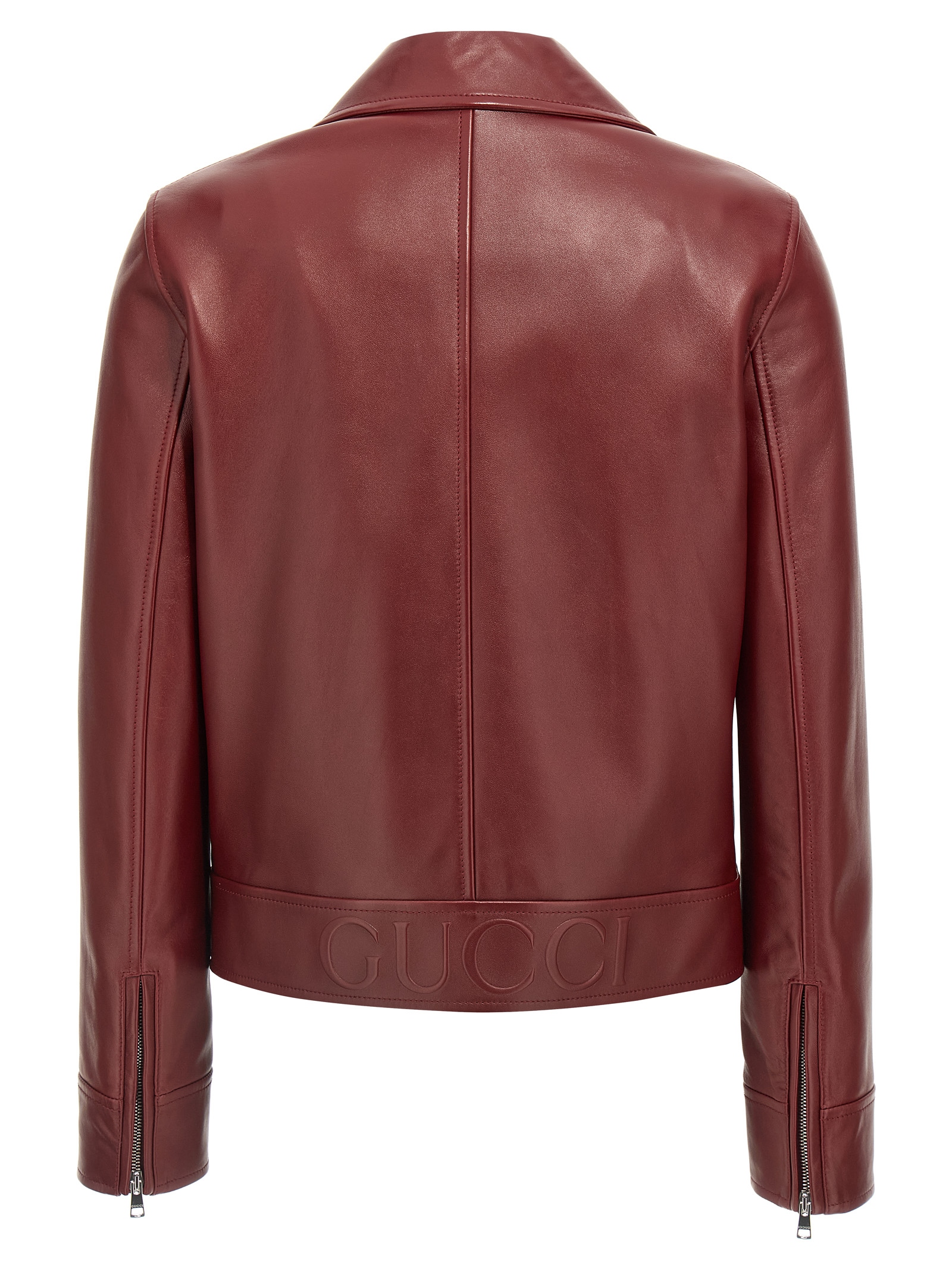 Leather biker jacket - immagine 2