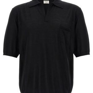 Wool polo shirt