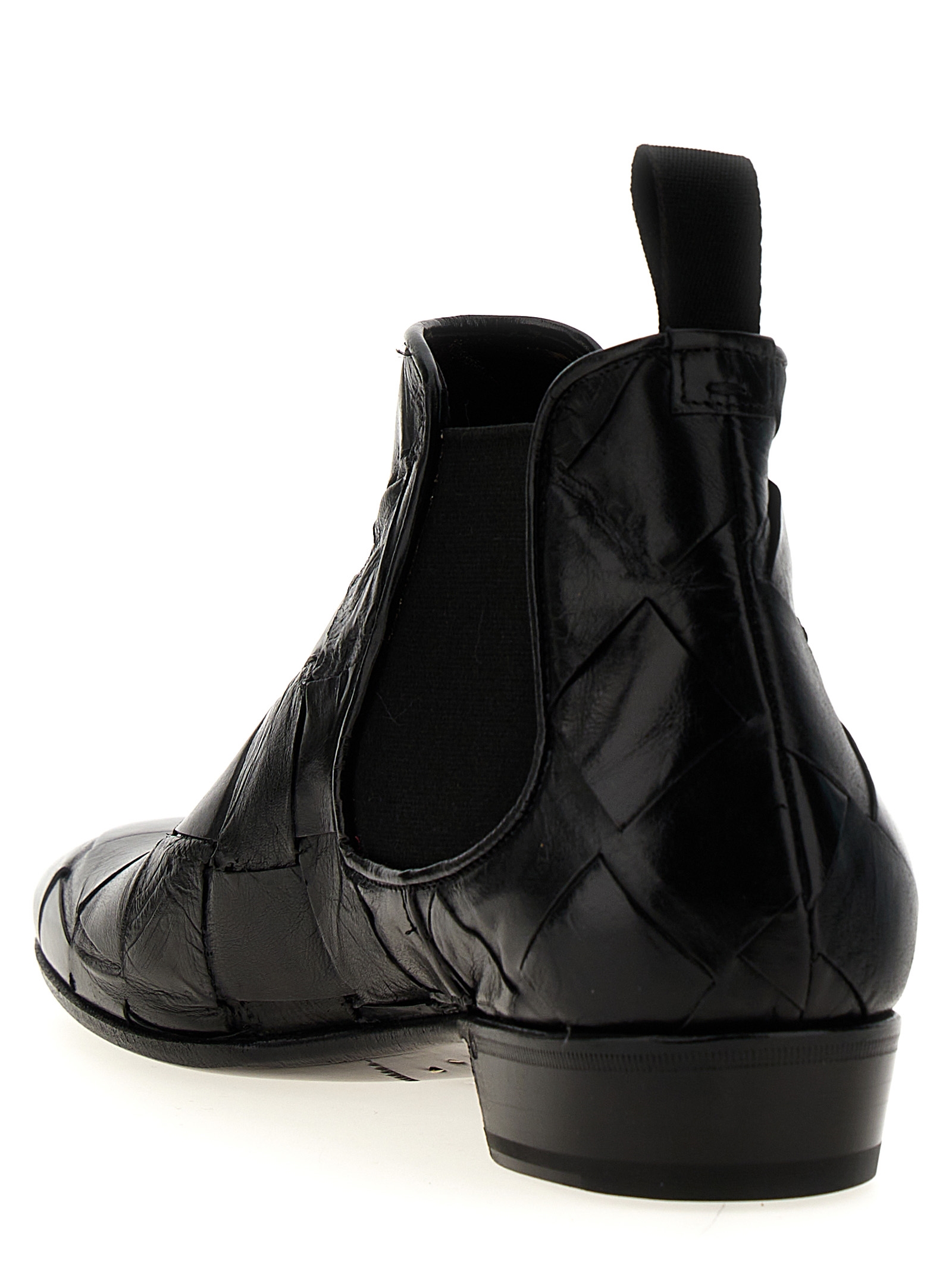 Braided leather ankle boots - immagine 3