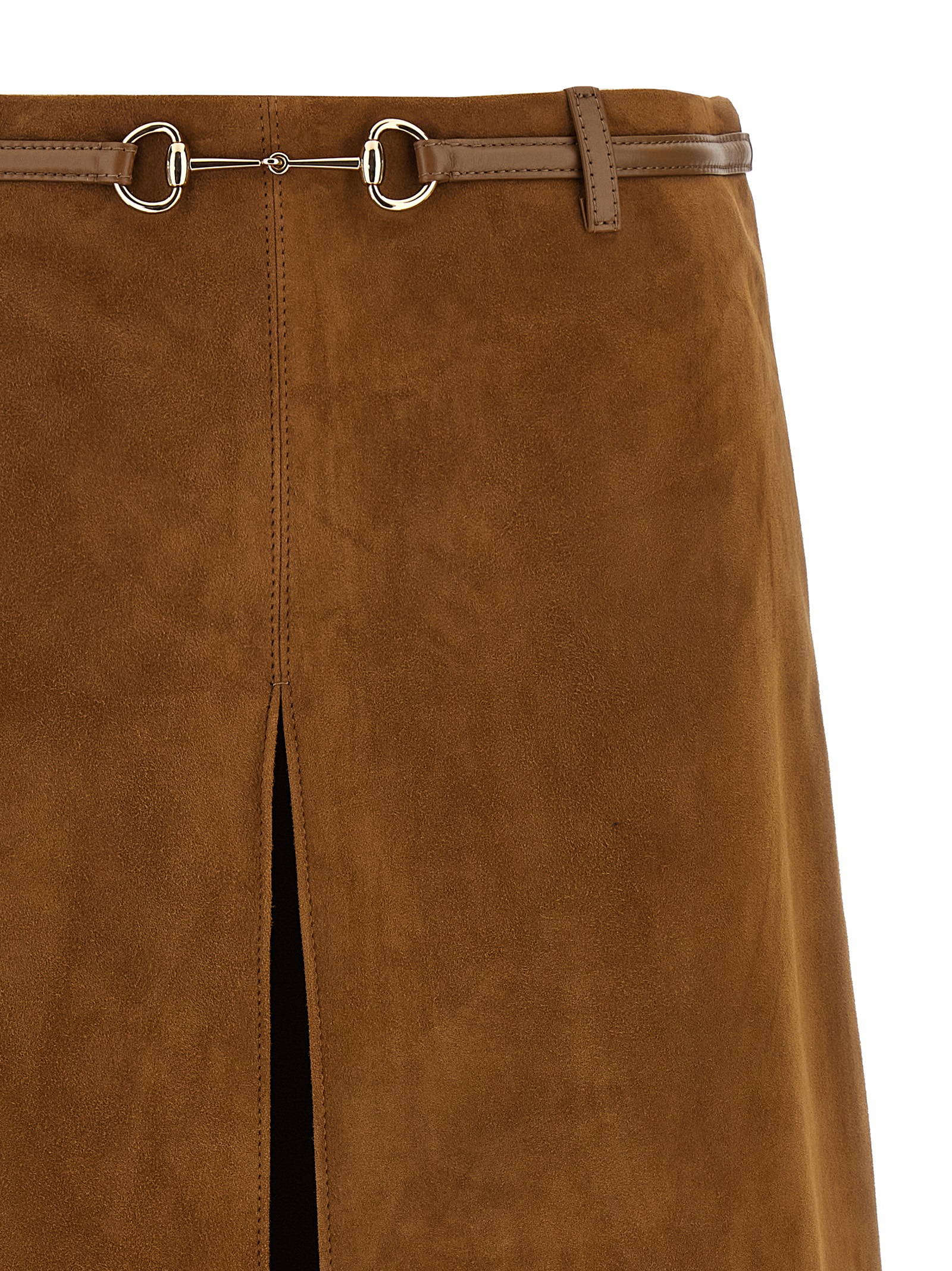 Suede Skirt Horsebit - immagine 3
