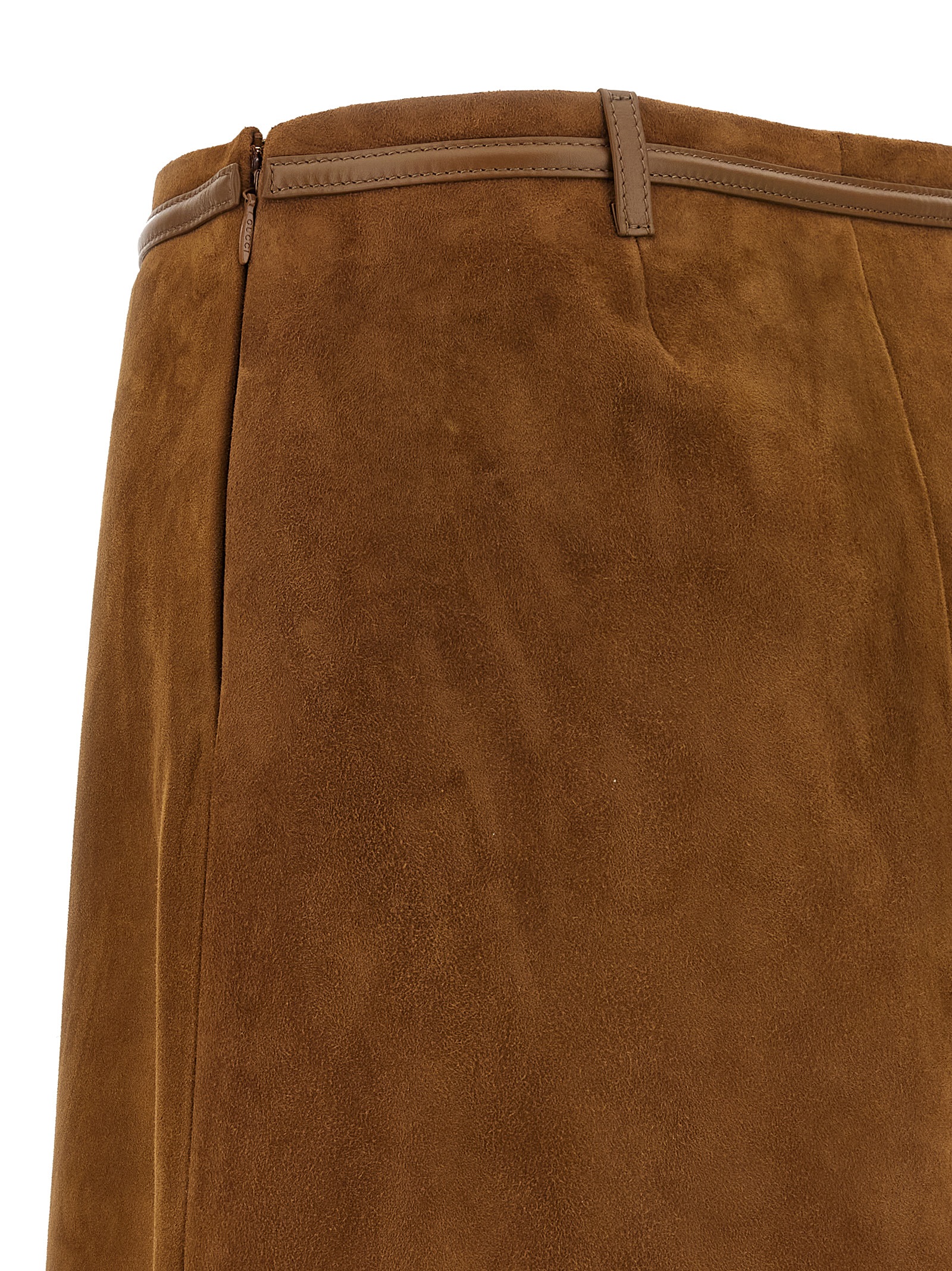 Suede Skirt Horsebit - immagine 4