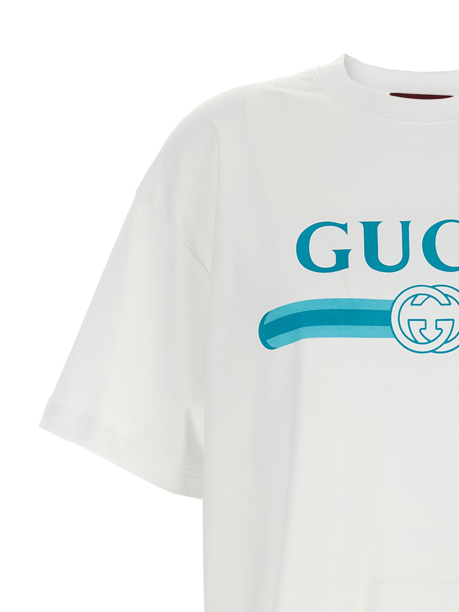 'Gucci Incrocio GG e Web' print T-shirt - immagine 3