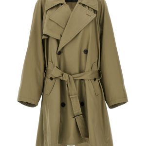 'Draped Neck' trench coat