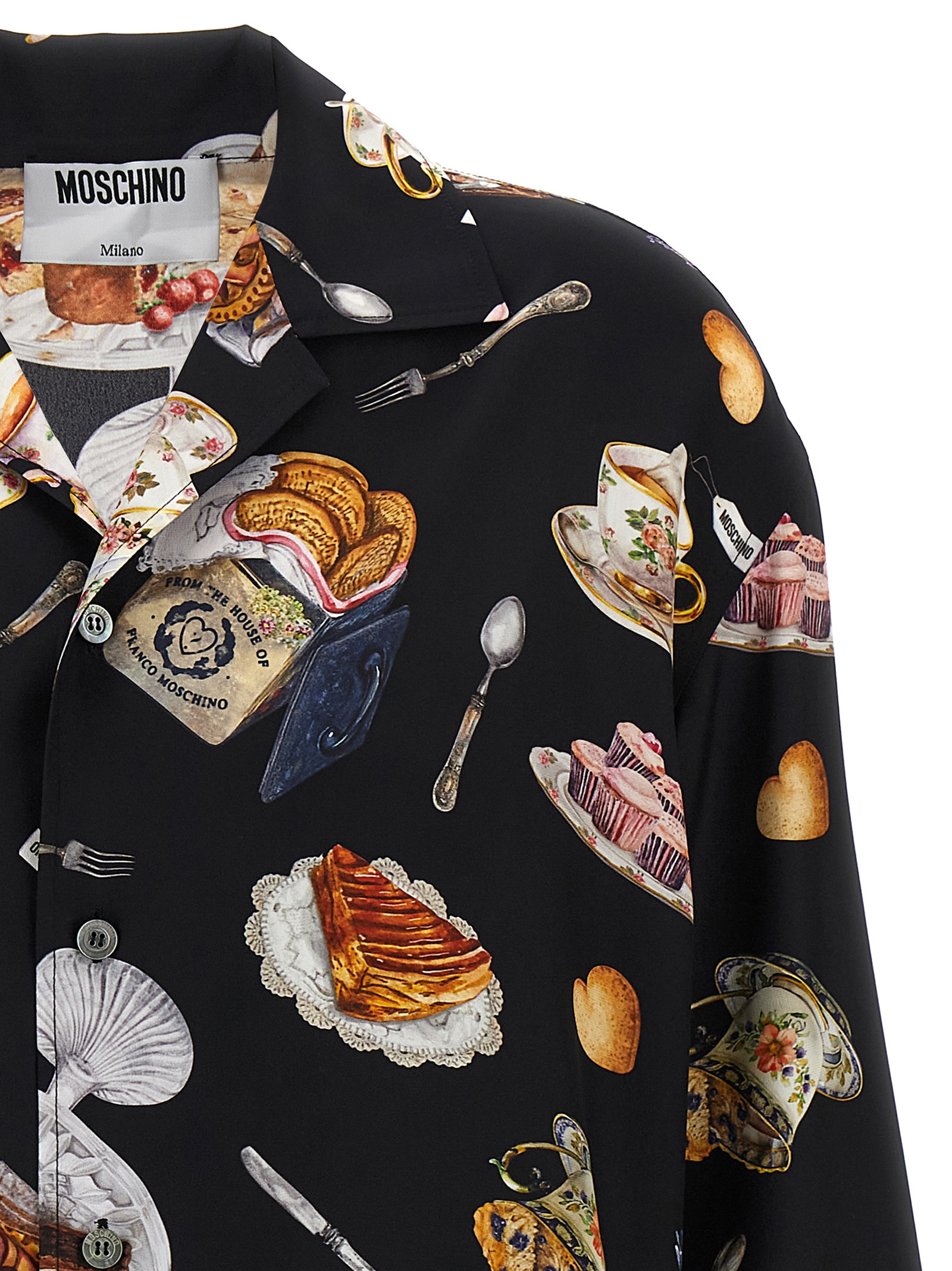 'Tea Time' print shirt - immagine 3