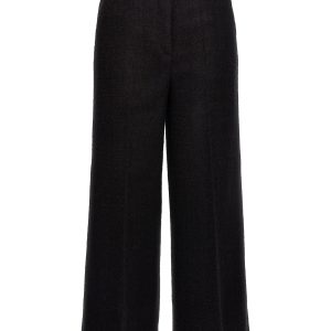 Cropped bouclè pants