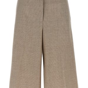 Micro houndstooth long bermuda shorts