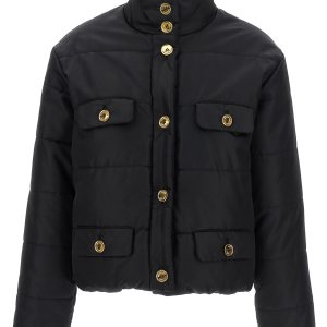 Logo button down jacket