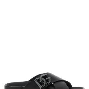 Leather slides