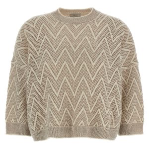 Zigzag crop sweater