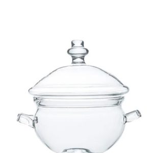 Potiche small borosilicate glass