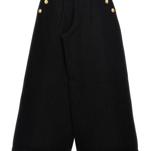 Lurex pinstriped pants