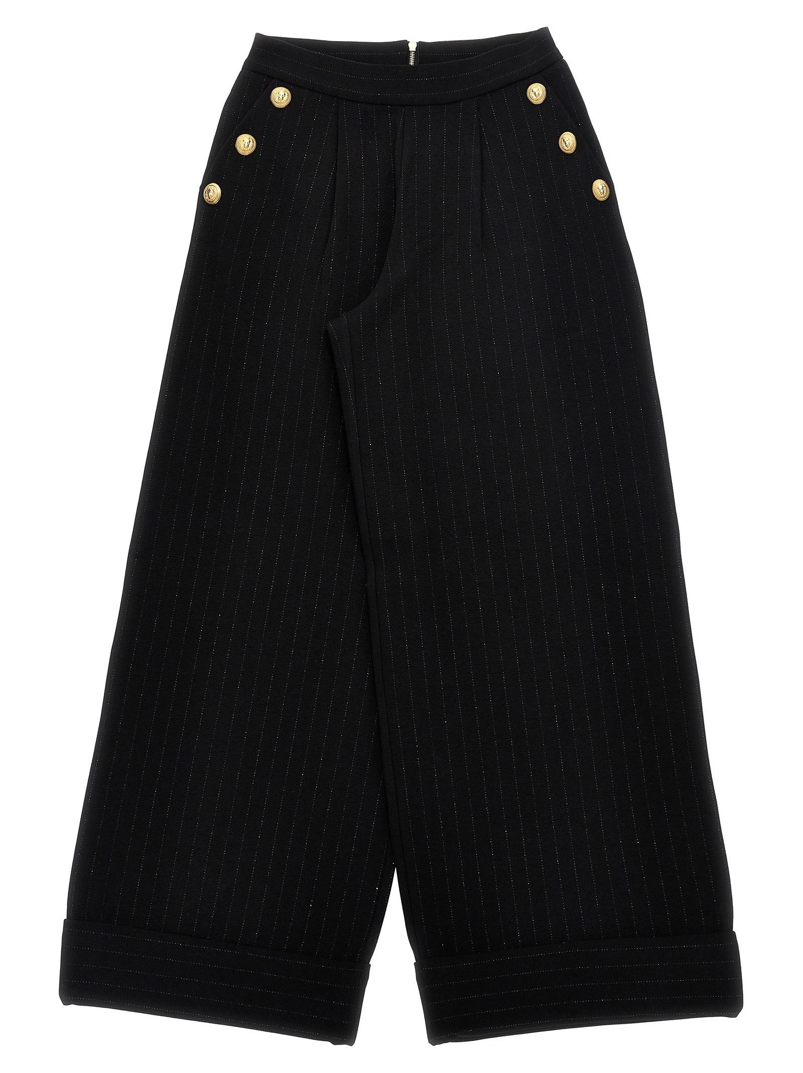 Lurex pinstriped pants