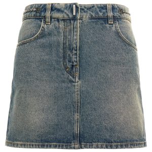 Denim mini skirt