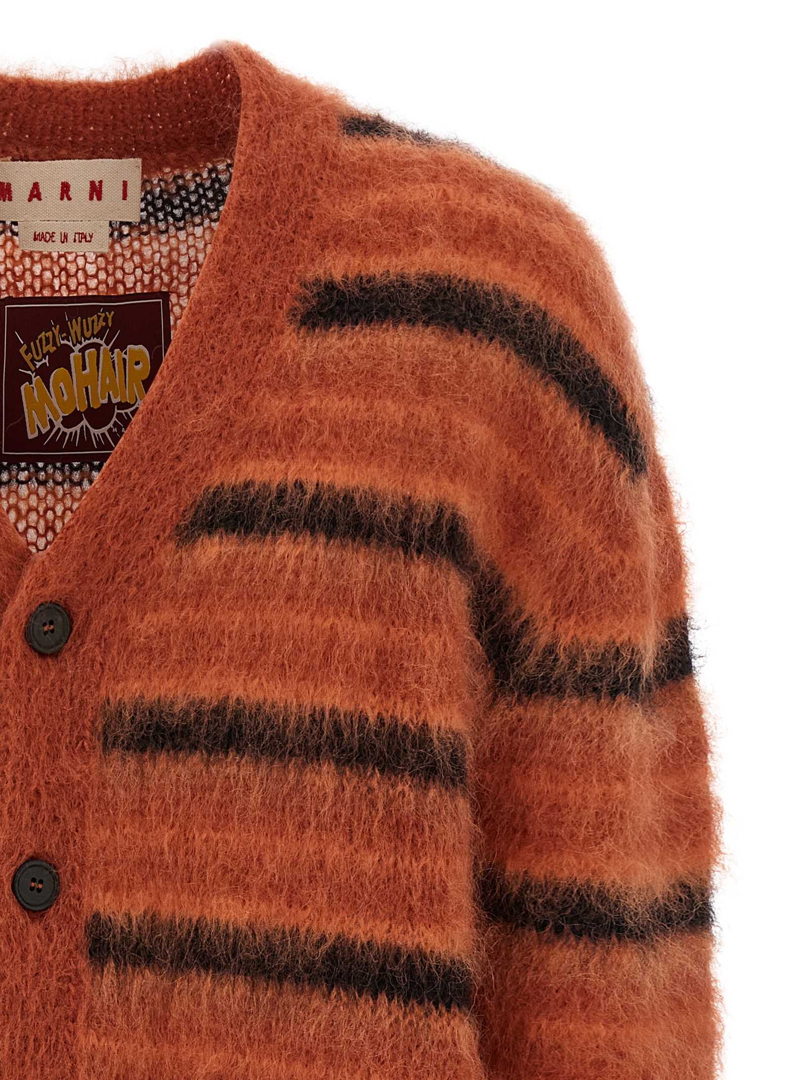 Brushed striped cardigan - immagine 3