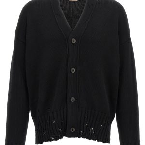 Logo embroidery cardigan