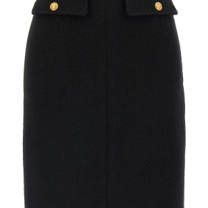 Bouclé wool skirt