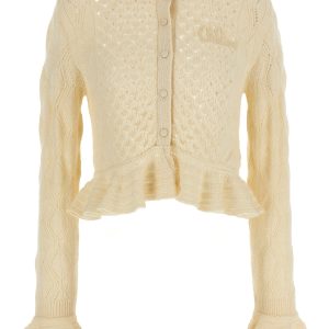 Pointelle cardigan