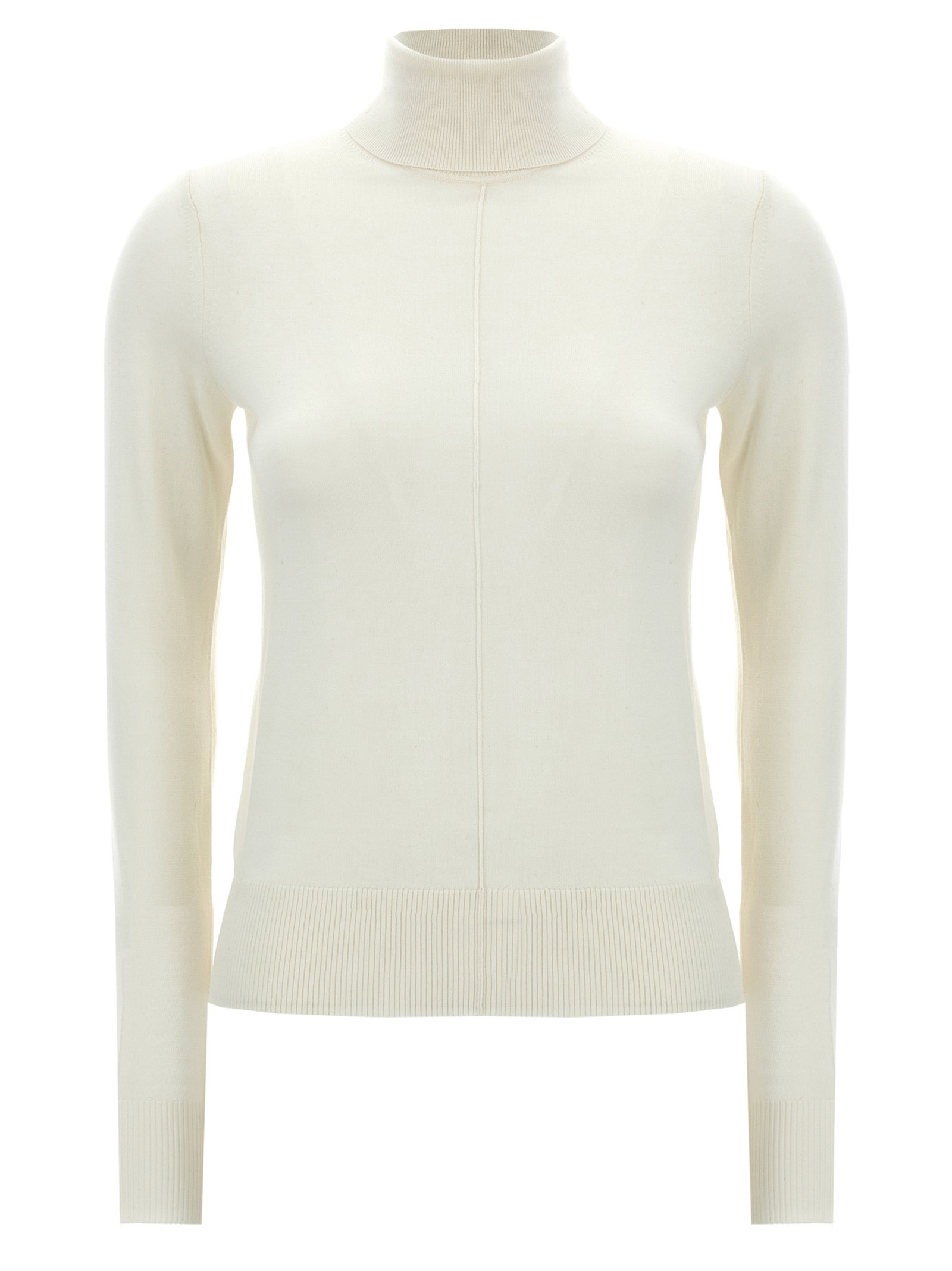 Logo embroidery turtleneck sweater