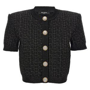 'Monogram' cropped cardigan