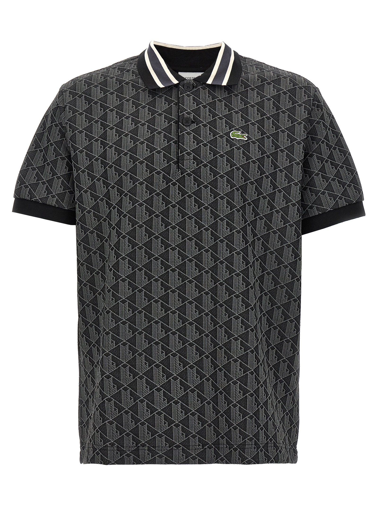 Jacquard monogram polo shirt