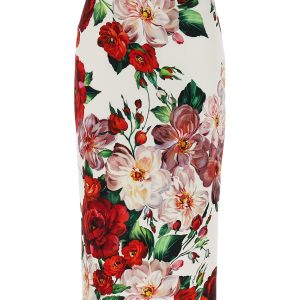 Floral longuette skirt