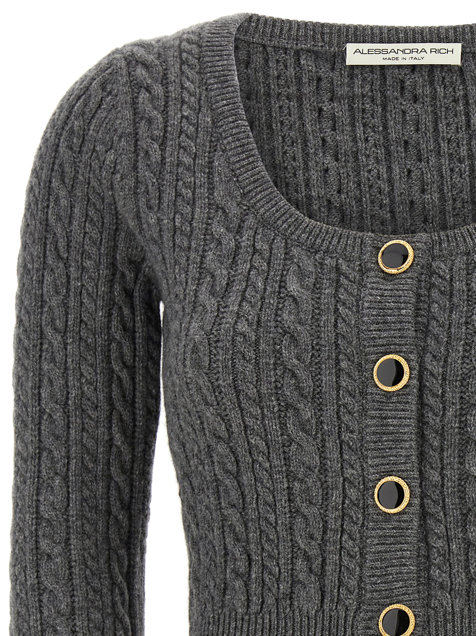 Cropped wool cardigan - immagine 3