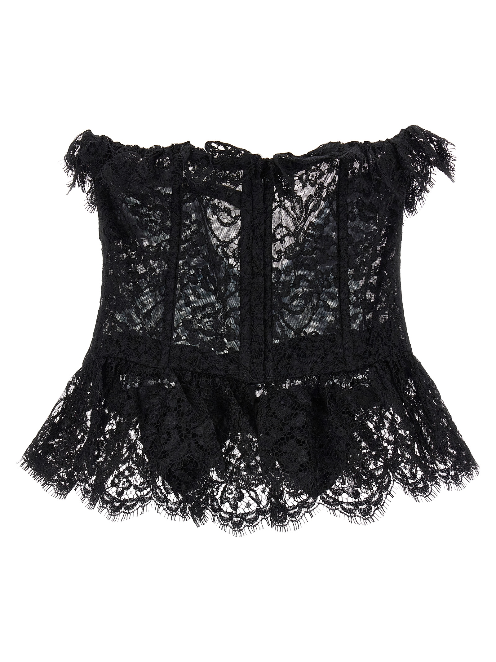 Lace bow bustier top - immagine 2