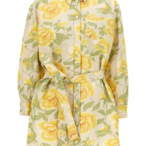 ' Peonies Kimono sleeve' dress