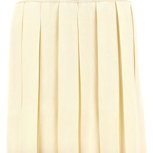 Knitted pleated skirt