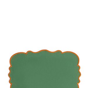 Set of 2 placemats with scalloped edge