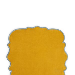 Set of 2 napkins with scalloped edge