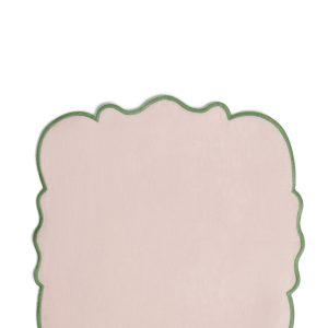 Set of 2 napkins with scalloped edge