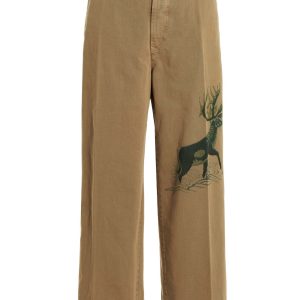 Printed cotton trousers