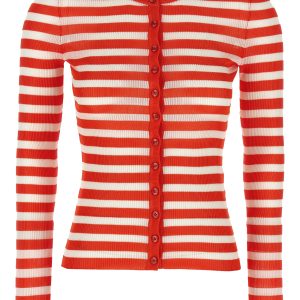 Striped viscose cardigan