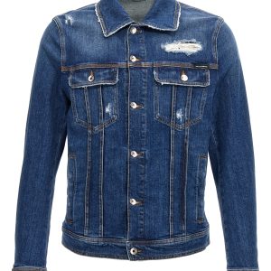 Denim jacket with used effect