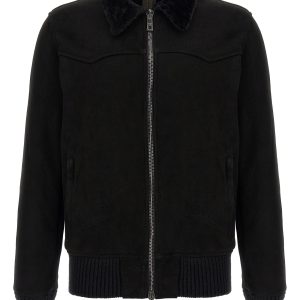 Sheepskin bomber jacket