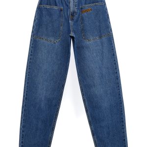 Jeans logo embroidery