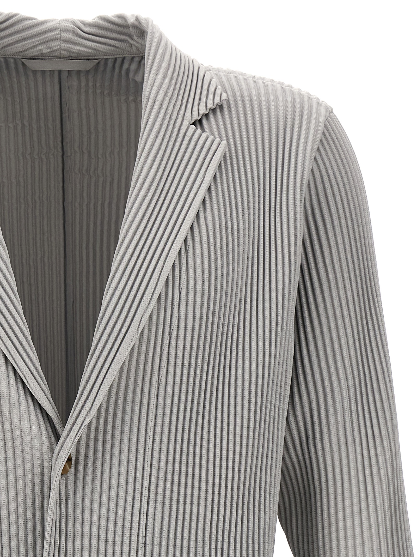 Single-breasted pleated blazer - immagine 3