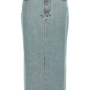 Rivets denim skirt