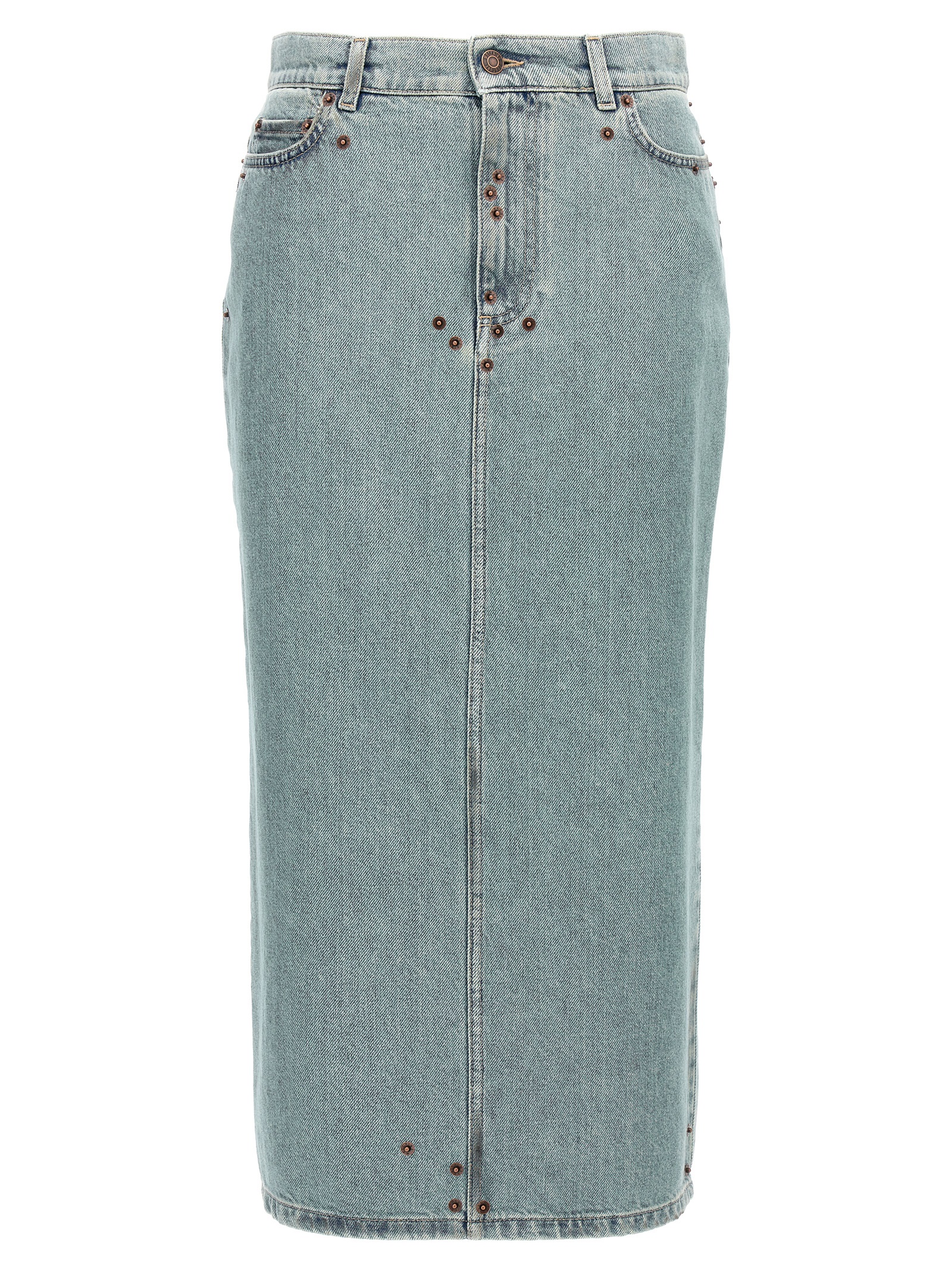 Rivets denim skirt